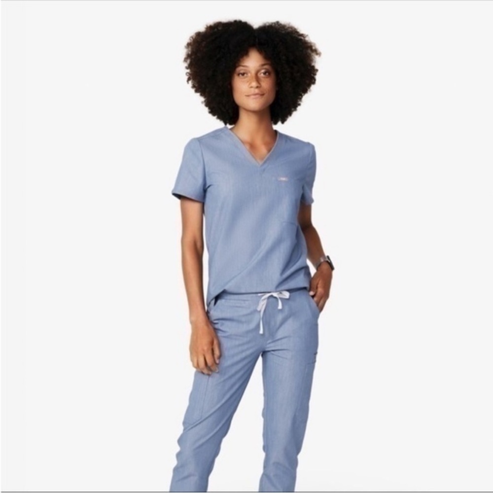Figs Technical Collection Heather Indigo Scrubs Set